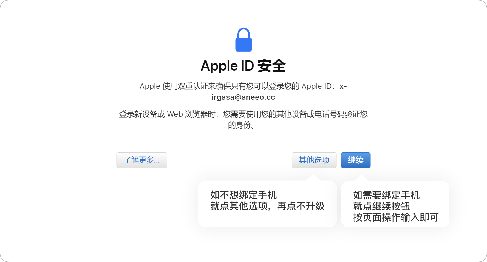 apple id  安全